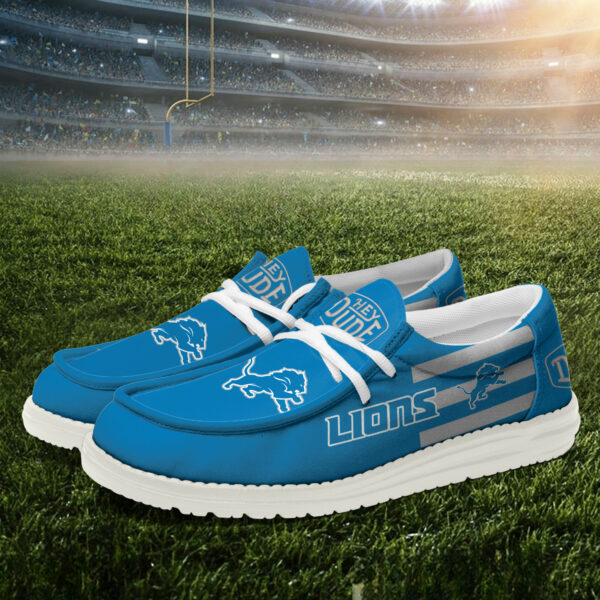 Detroit Lions - Football  Hey Dude Canvas Loafer Shoes