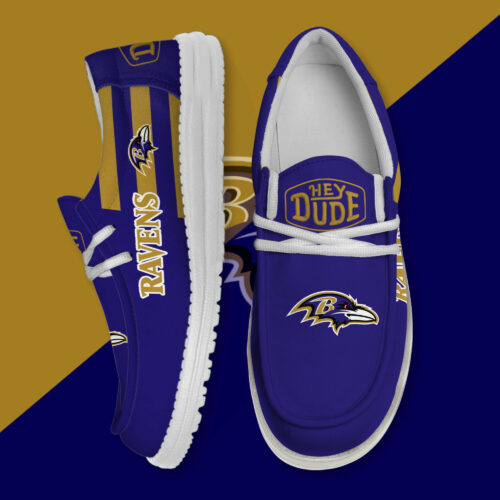 Baltimore Ravens - Football  Hey Dude Canvas Loafer Shoes