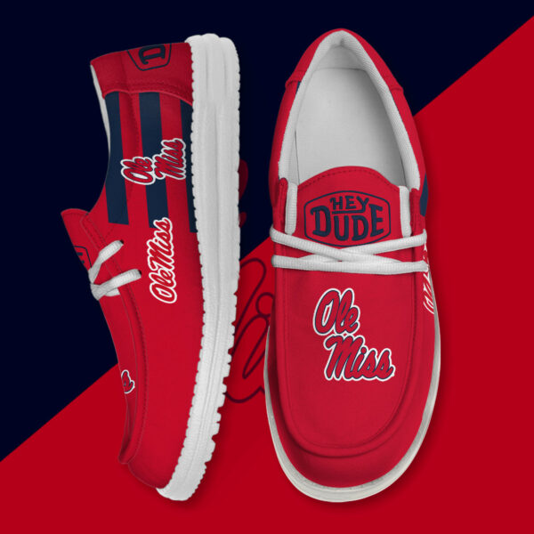 Ole Miss Rebels Hey Dude Canvas Loafer Shoes