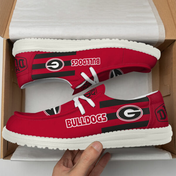 Georgia Bulldogs Hey Dude Canvas Loafer Shoes