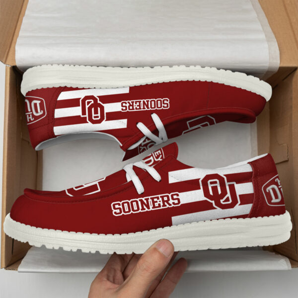 Oklahoma Sooners Hey Dude Canvas Loafer Shoes