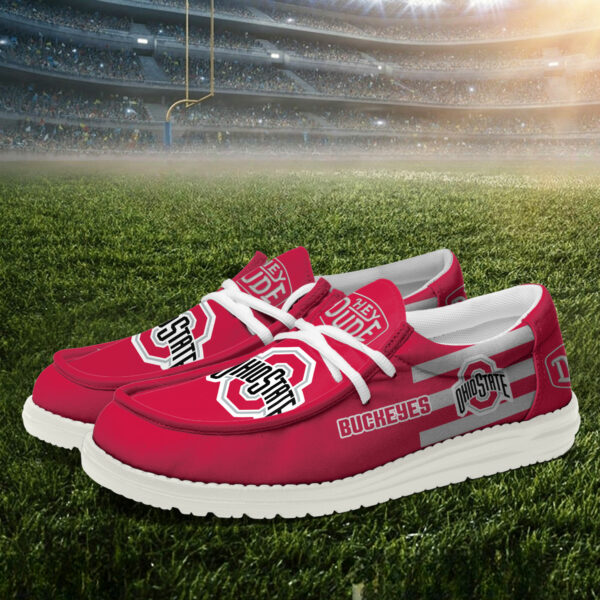 Ohio State Buckeyes Hey Dude Canvas Loafer Shoes