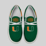 Miami Hurricanes Hey Dude Canvas Loafer Shoes