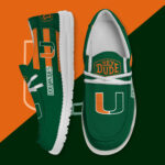 Miami Hurricanes Hey Dude Canvas Loafer Shoes