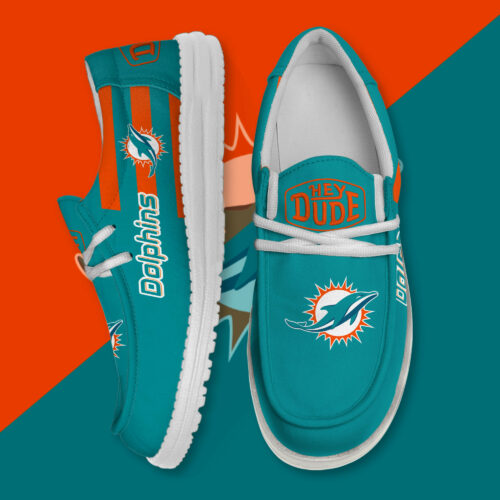 Miami Dolphins - Football  Hey Dude Canvas Loafer Shoes