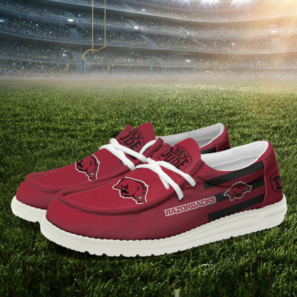 Arkansas Razorbacks Hey Dude Canvas Loafer Shoes