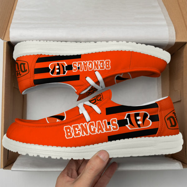 Cincinnati Bengals - Football  Hey Dude Canvas Loafer Shoes