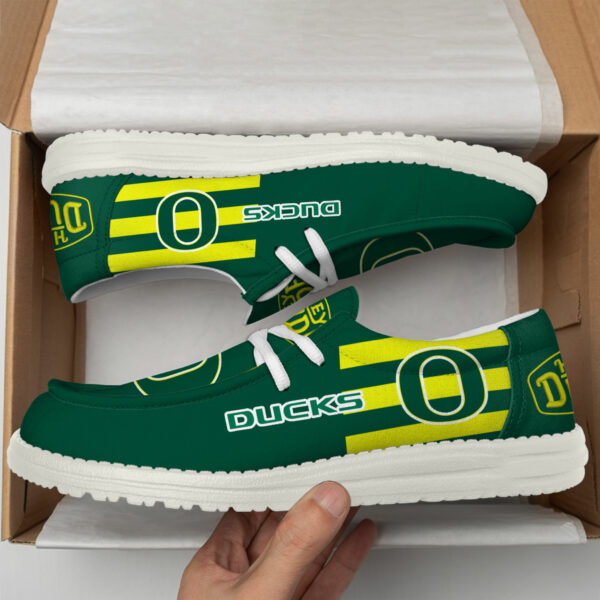 Oregon Ducks Hey Dude Canvas Loafer Shoes