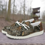 Jacksonville Jaguars Camo Hunting Hey Dude Canvas Loafer Shoes