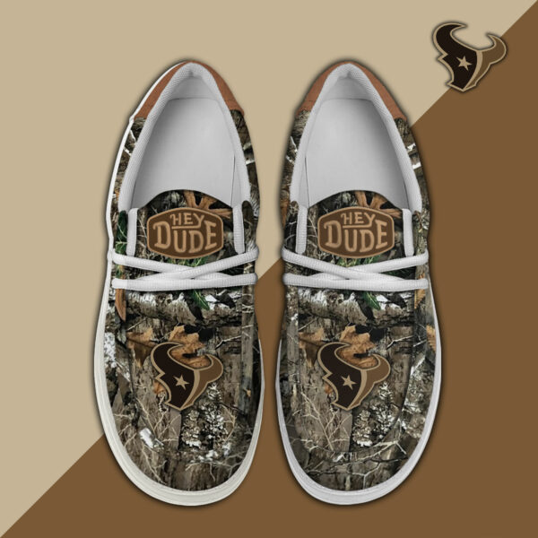 Houston Texans Camo Hunting Hey Dude Canvas Loafer Shoes