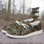 Houston Texans Camo Hunting Hey Dude Canvas Loafer Shoes