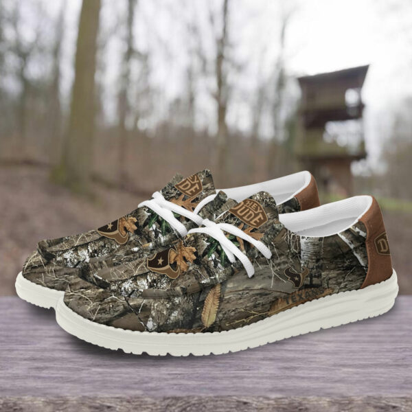 Houston Texans Camo Hunting Hey Dude Canvas Loafer Shoes