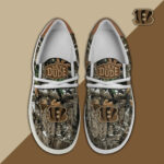 Cincinnati Bengals Camo Hunting Hey Dude Canvas Loafer Shoes