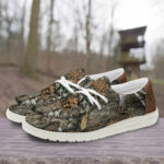 Cincinnati Bengals Camo Hunting Hey Dude Canvas Loafer Shoes