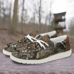 Las Vegas Raiders Camo Hunting Hey Dude Canvas Loafer Shoes