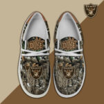 Las Vegas Raiders Camo Hunting Hey Dude Canvas Loafer Shoes