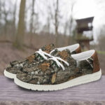 Detroit Lions Camo Hunting Hey Dude Canvas Loafer Shoes