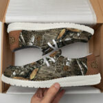 Cleveland Browns Camo Hunting Hey Dude Canvas Loafer Shoes