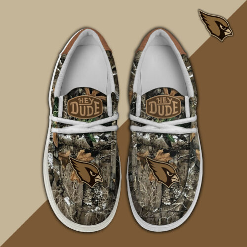 Arizona Cardinals Camo Hunting Hey Dude Canvas Loafer Shoes