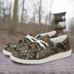 Carolina Panthers Camo Hunting Hey Dude Canvas Loafer Shoes