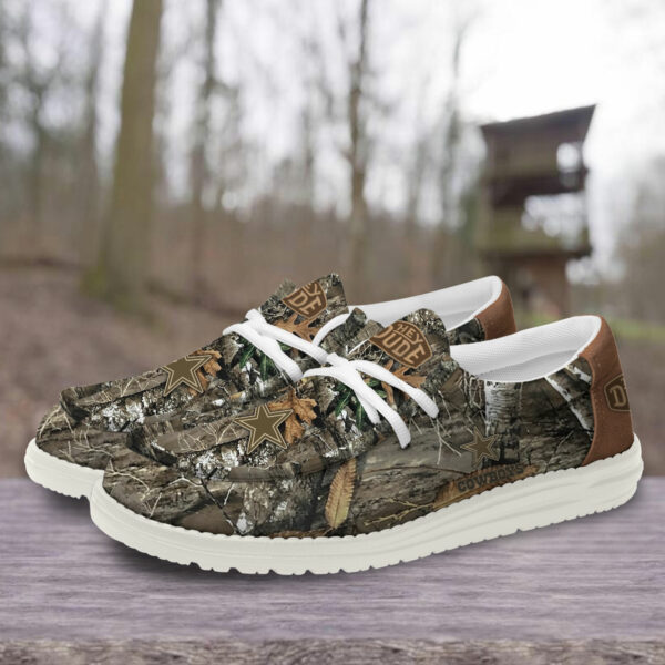 Dallas Cowboys Camo Hunting Hey Dude Canvas Loafer Shoes