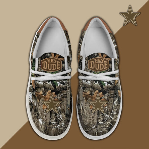 Dallas Cowboys Camo Hunting Hey Dude Canvas Loafer Shoes