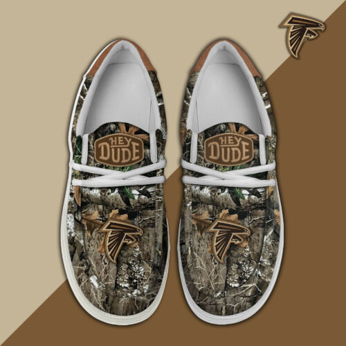 Atlanta Falcons Camo Hunting Hey Dude Canvas Loafer Shoes