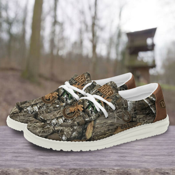 Indianapolis Colts Camo Hunting Hey Dude Canvas Loafer Shoes