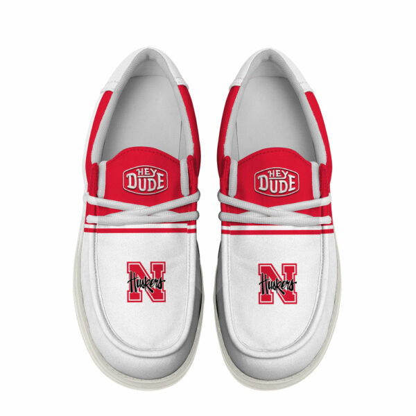 Nebraska Cornhuskers Football Hey Dude Canvas Loafer Shoes - Custom Name