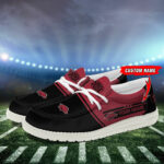 Arkansas Razorbacks Football Hey Dude Canvas Loafer Shoes - Custom Name