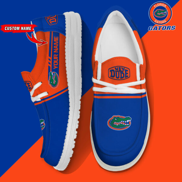 Florida Gators Football Hey Dude Canvas Loafer Shoes - Custom Name