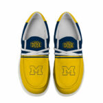 Michigan Wolverines Football Hey Dude Canvas Loafer Shoes - Custom Name