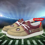 Florida State Seminoles Football Hey Dude Canvas Loafer Shoes - Custom Name