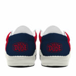 Ole Miss Rebels Football Hey Dude Canvas Loafer Shoes - Custom Name