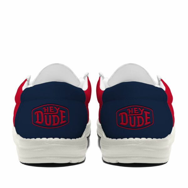 Ole Miss Rebels Football Hey Dude Canvas Loafer Shoes - Custom Name