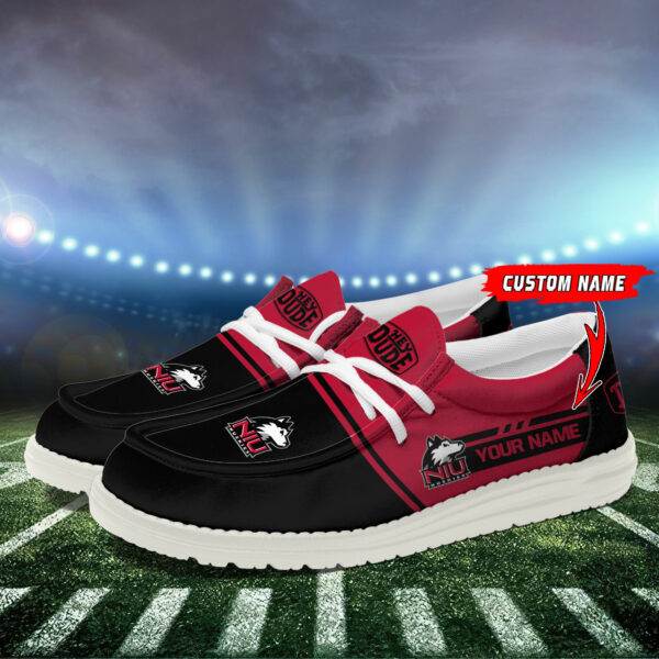 Northern Illinois Huskies Football Hey Dude Canvas Loafer Shoes - Custom Name