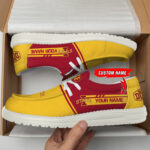 Iowa State Cyclones Football Hey Dude Canvas Loafer Shoes - Custom Name