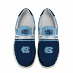 North Carolina Tar Heels Football Hey Dude Canvas Loafer Shoes - Custom Name