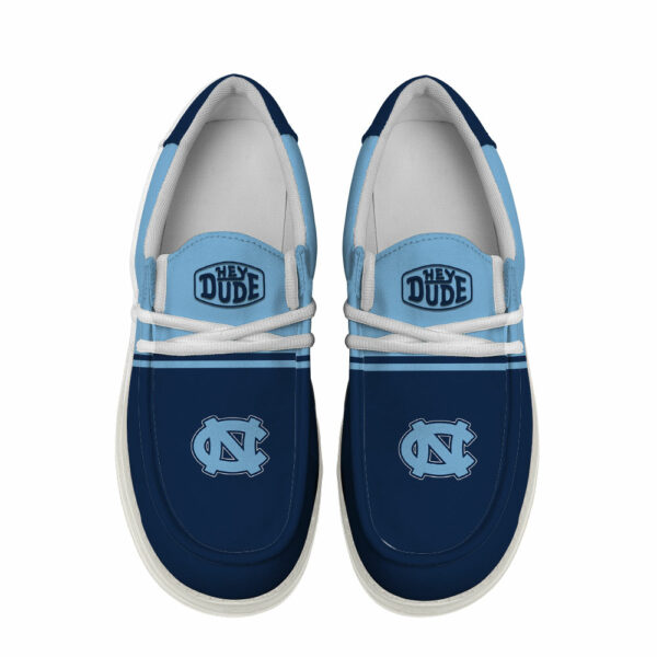 North Carolina Tar Heels Football Hey Dude Canvas Loafer Shoes - Custom Name