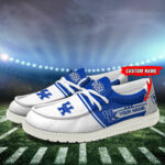 Kentucky Wildcats Football Hey Dude Canvas Loafer Shoes - Custom Name