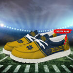 Notre Dame Fighting Irish Football Hey Dude Canvas Loafer Shoes - Custom Name