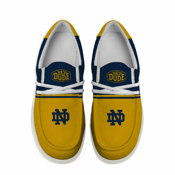 Notre Dame Fighting Irish Football Hey Dude Canvas Loafer Shoes - Custom Name