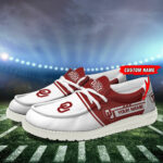 Oklahoma Sooners Football Hey Dude Canvas Loafer Shoes - Custom Name