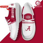 Alabama Crimson Tide Football Hey Dude Canvas Loafer Shoes - Custom Name