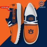 Auburn Tigers Football Hey Dude Canvas Loafer Shoes - Custom Name