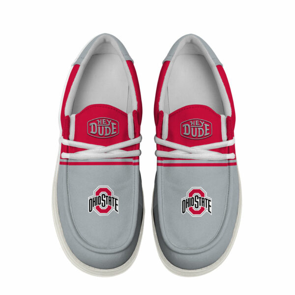 Ohio State Buckeyes Football Hey Dude Canvas Loafer Shoes - Custom Name