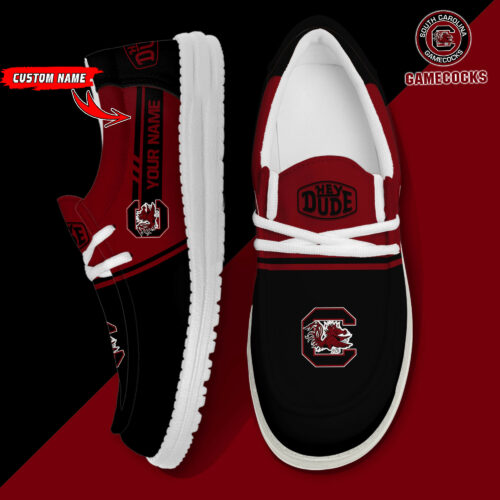 South Carolina Gamecocks Football Hey Dude Canvas Loafer Shoes - Custom Name