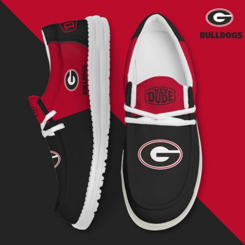 Georgia Bulldogs Football Hey Dude Canvas Loafer Shoes HD01