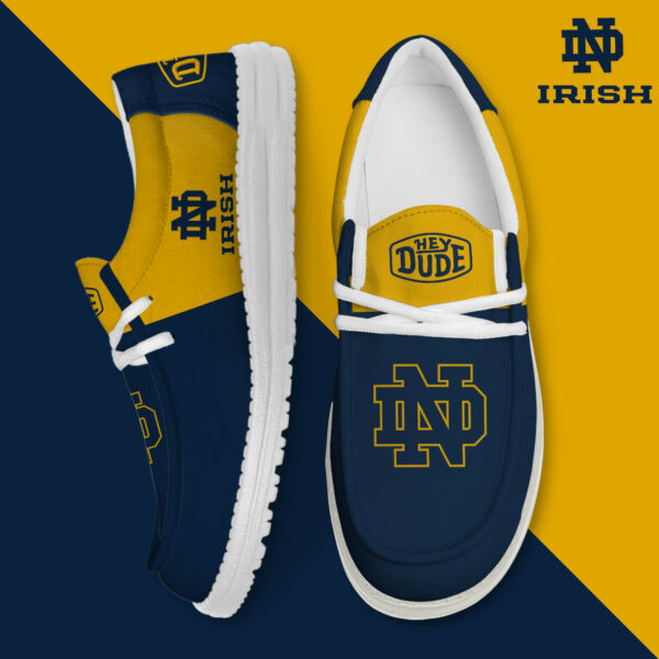 Notre Dame Fighting Irish Football Hey Dude Canvas Loafer Shoes HD01