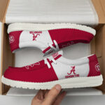 Alabama Crimson Tide Football Hey Dude Canvas Loafer Shoes HD01